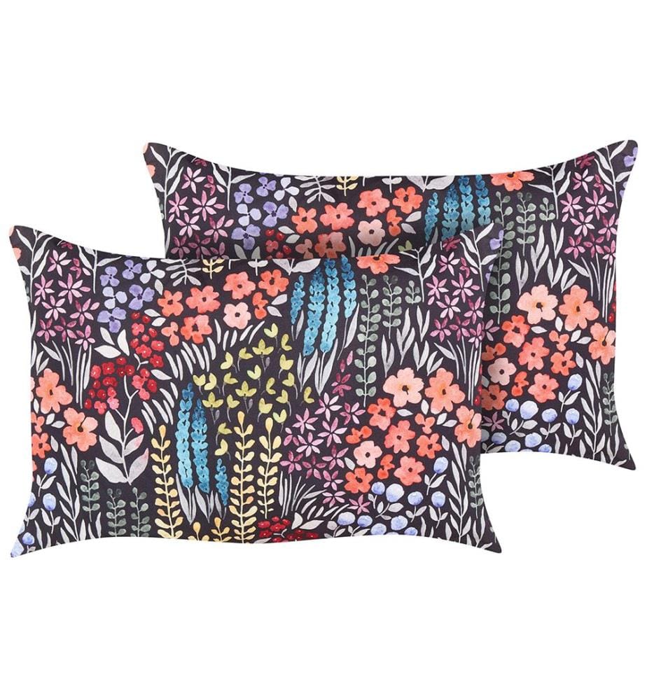 Lot de 2 coussins d'extérieur CASTELARO Motif floral 40 x 60 cm Multicolore