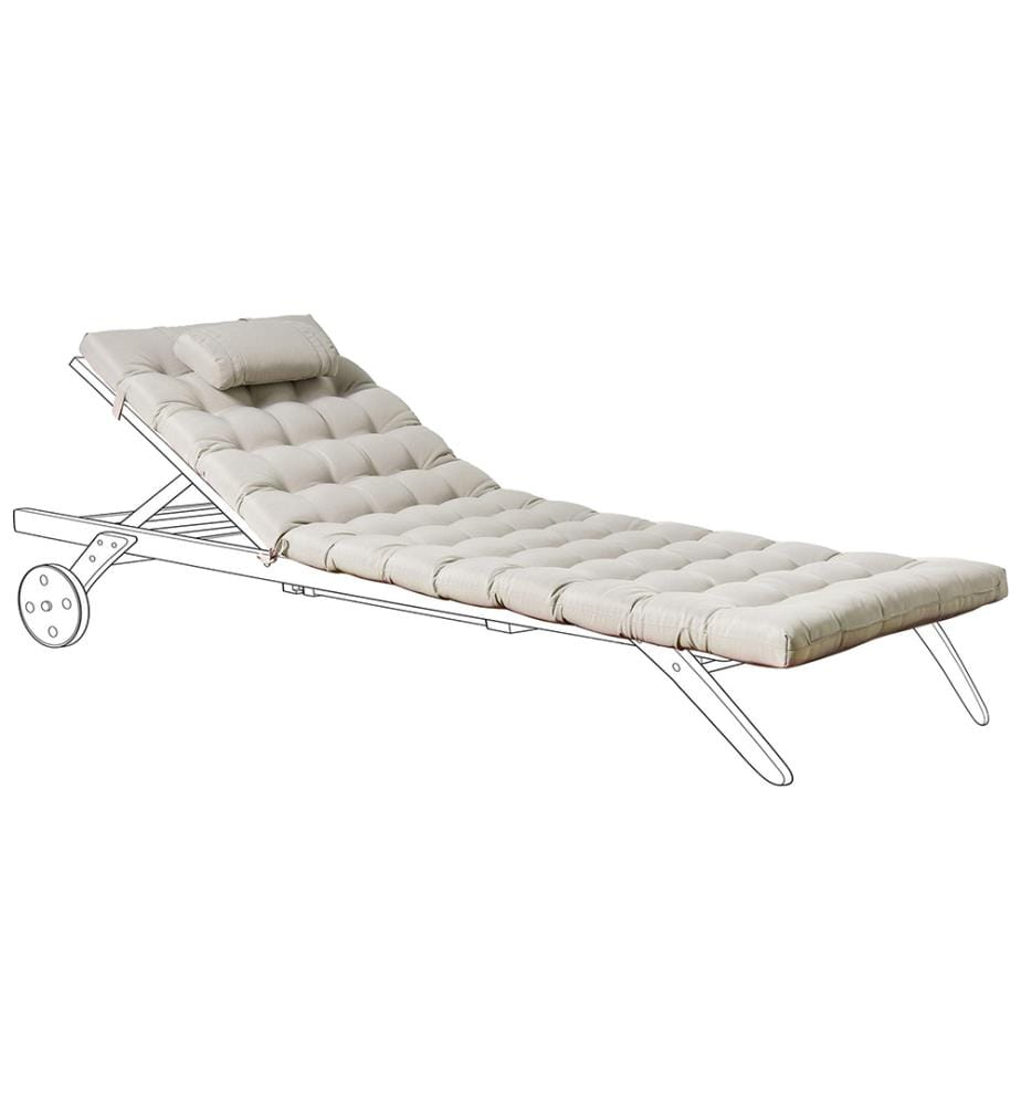 Coussin de transat extérieur CESANA PREMIUM 192 x 56 cm Taupe