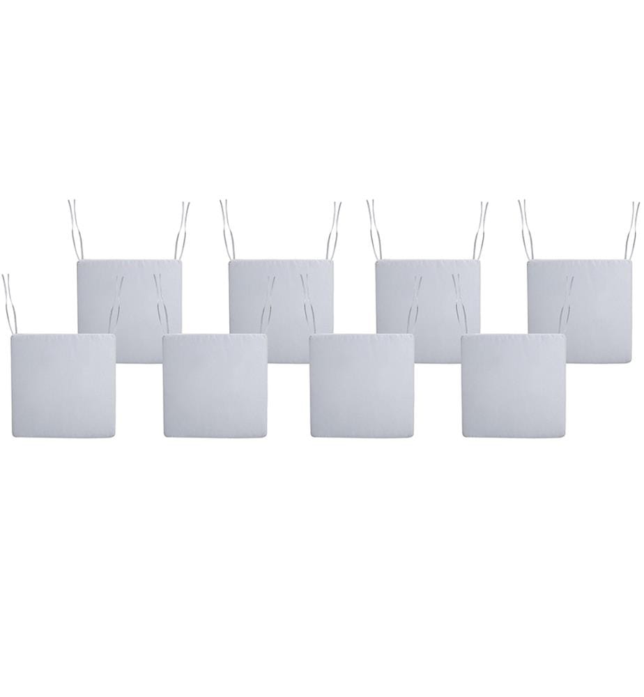 Lot de 8 coussins pour chaises de jardin SASSARI PREMIUM 46 x 46 cm Gris clair