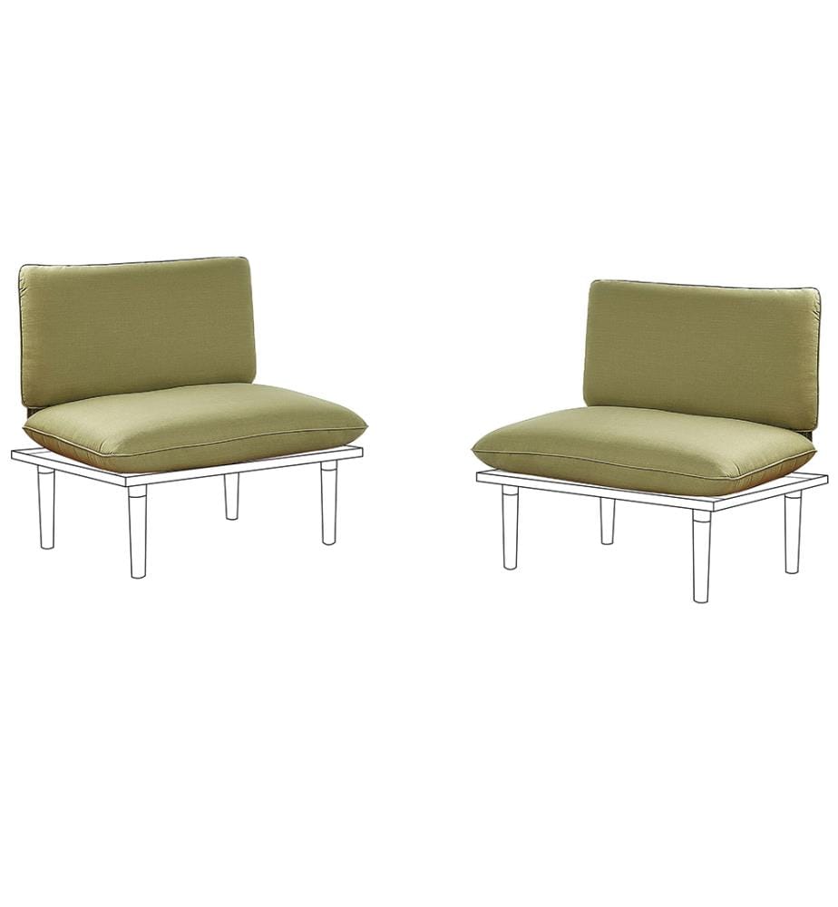 Ensemble de housses de coussins d'extérieur FRASCATI Vert olive