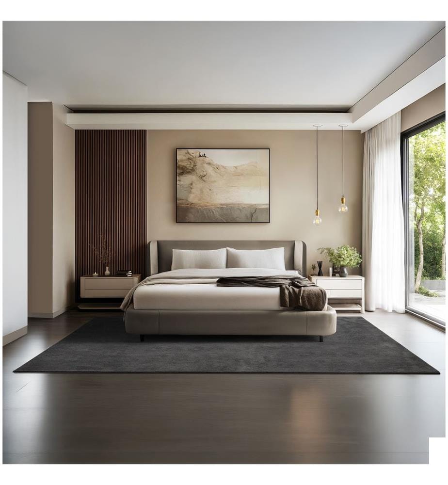 Tapis à poils ras SOFT ZONE - gris anthracite, 200 x 290 cm