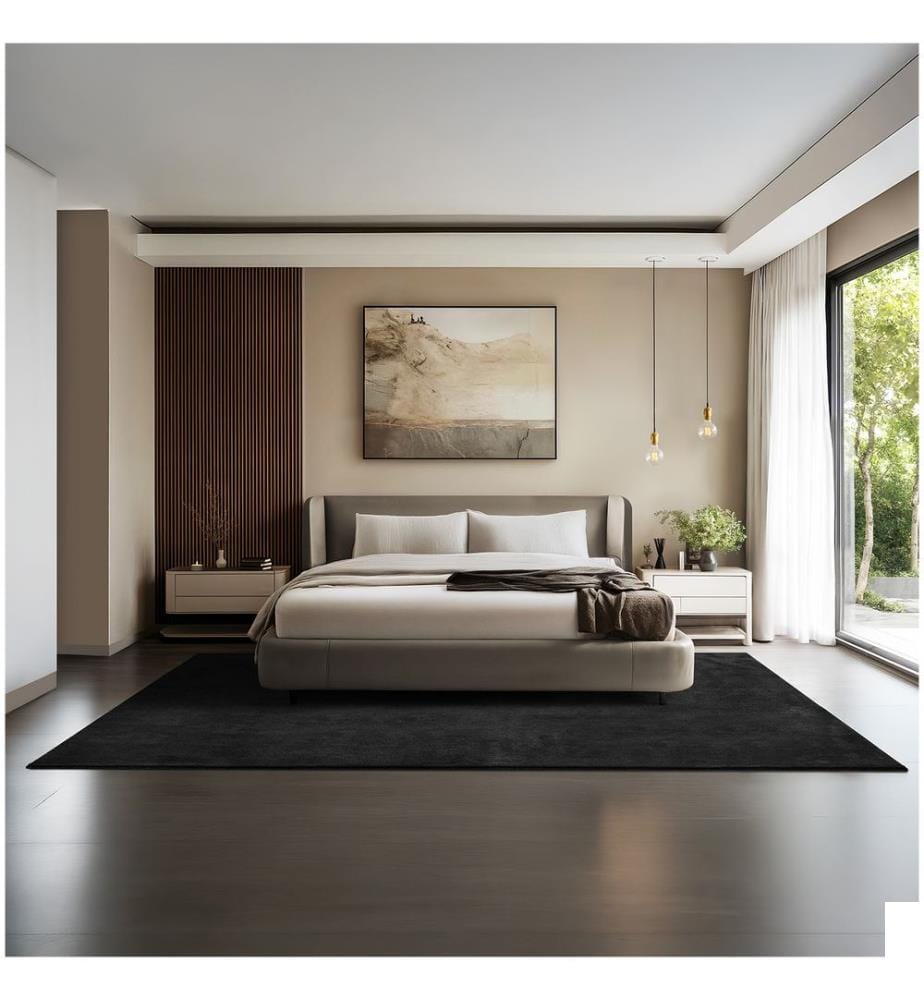 Tapis à poils ras SOFT ZONE - noir, 200 x 290 cm