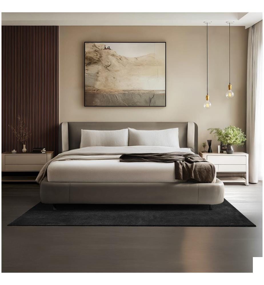 Tapis à poils ras SOFT ZONE - noir, 140 x 200 cm