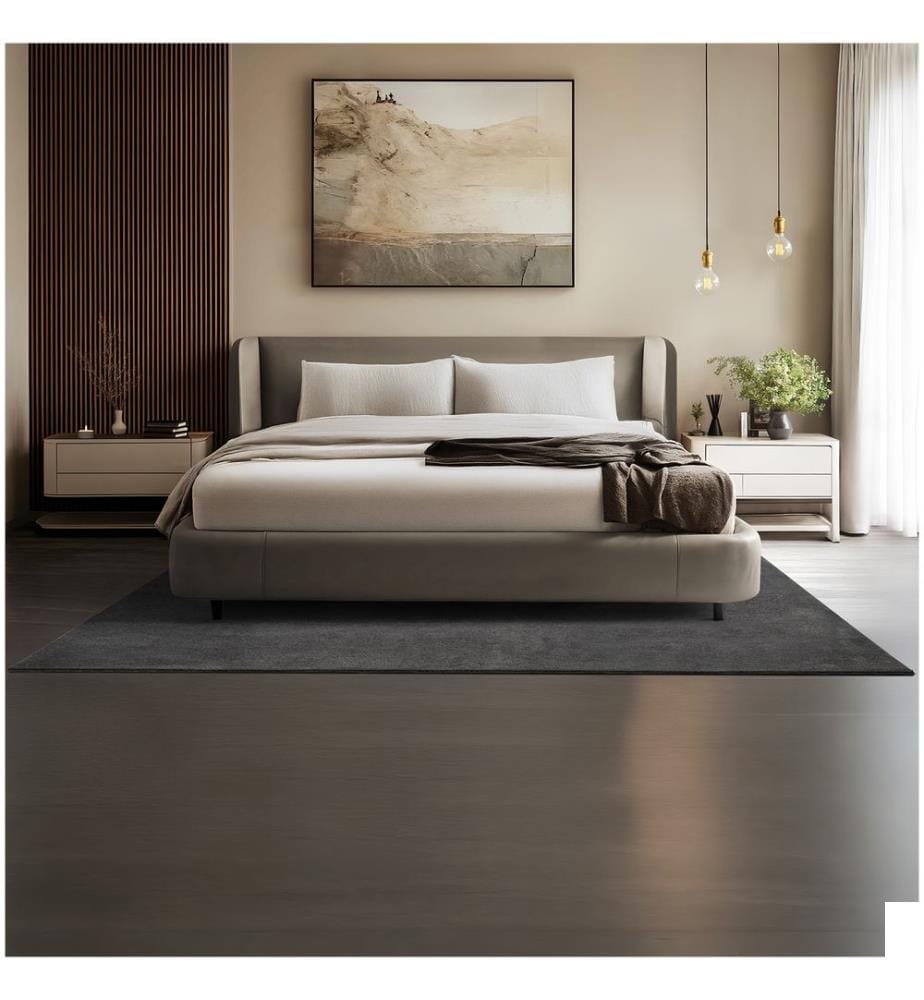 Tapis à poils ras SOFT ZONE - gris anthracite, 160 x 230 cm