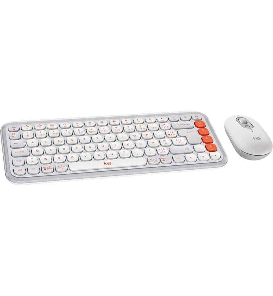 LOGITECH - Ensemble clavier-souris POP Icon Combo Off-white