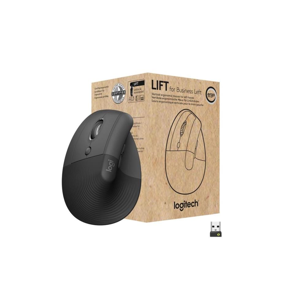 Logitech Souris ergonomique Lift for Business gauche graphite