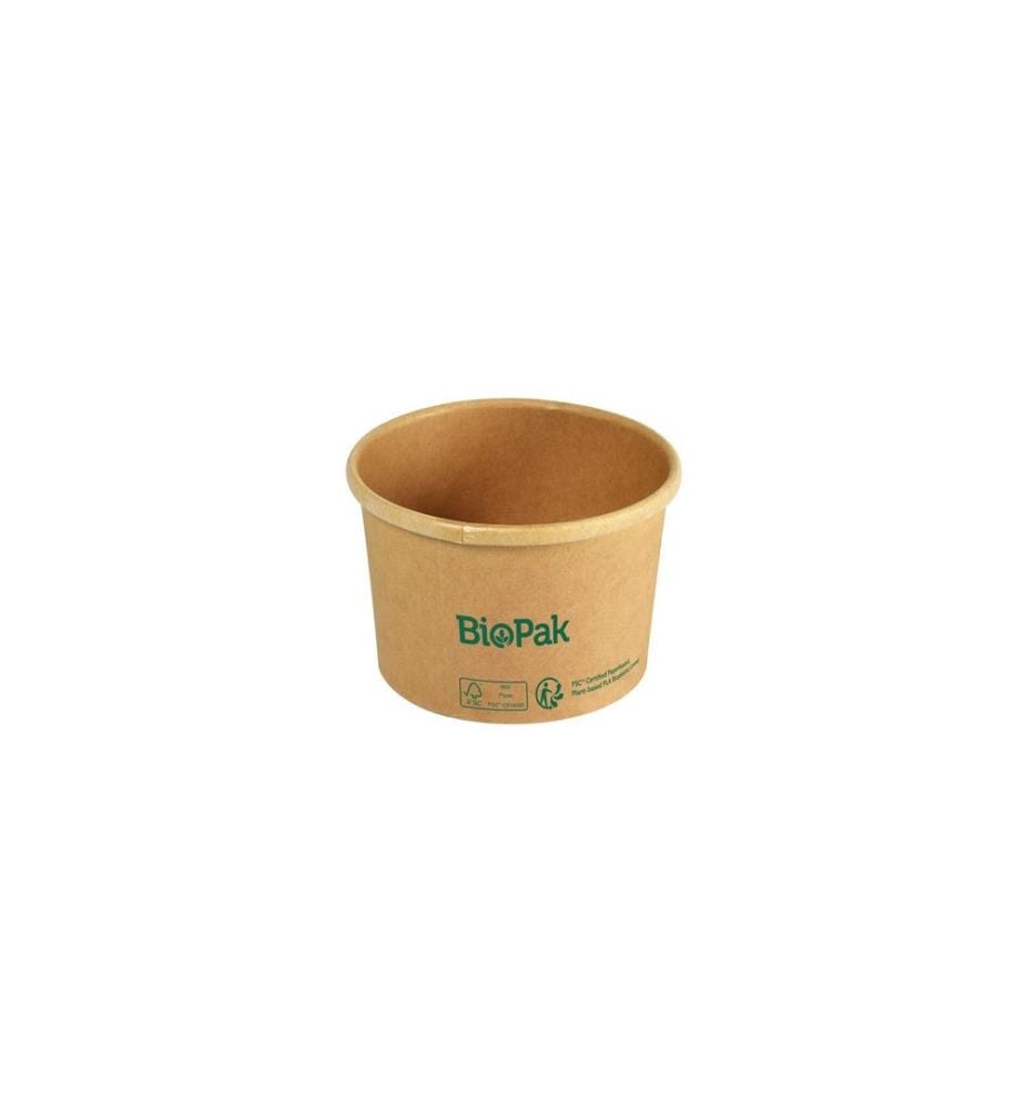 BIOPAK - Bols jetables Gobelet à glace Ronda 240 ml, 25 pièces