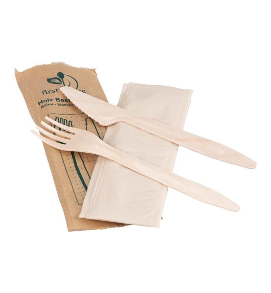 ELCO - Set de 3 couverts en bois 50 Pièce/s