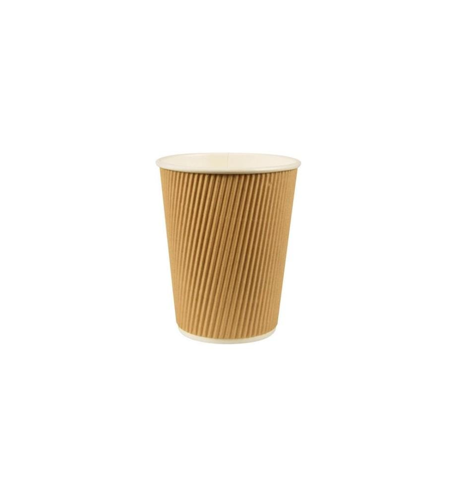 Papstar - Tasses à café jetables Carton Ripple Wall 1 dl 25 Pièce/s