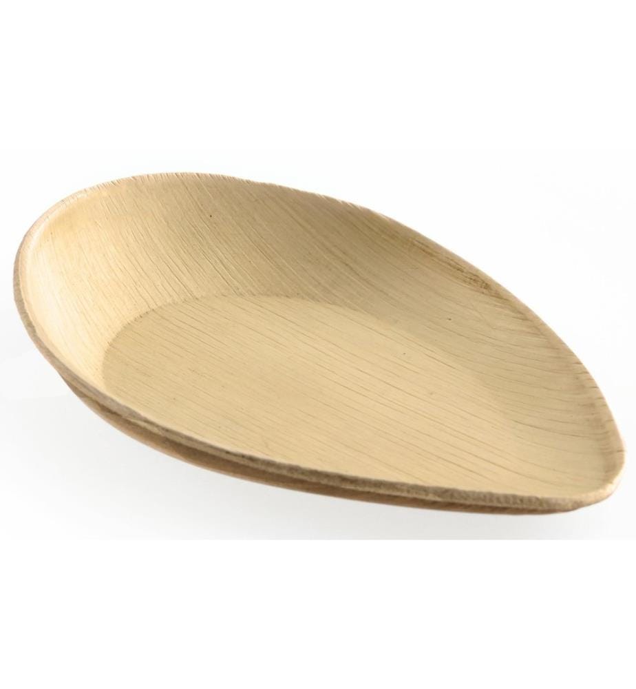 SIER - Assiettes jetables Palm 10.8 cm x 17 cm, 20 Pièce/s, Brun clair
