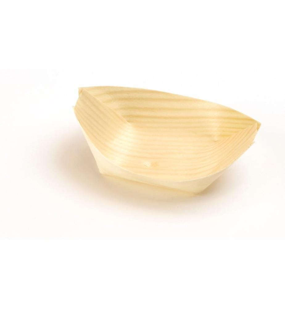 SIER - Coupelle à amuse-bouches bateau en bois 4,5 x 8 cm, 100 Pièce/s