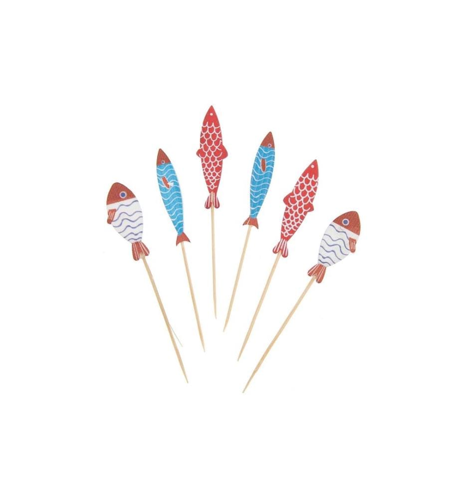 RICO DESIGN - Pearl Piques décoratifs Poisson 6 Pièce/s Blanc