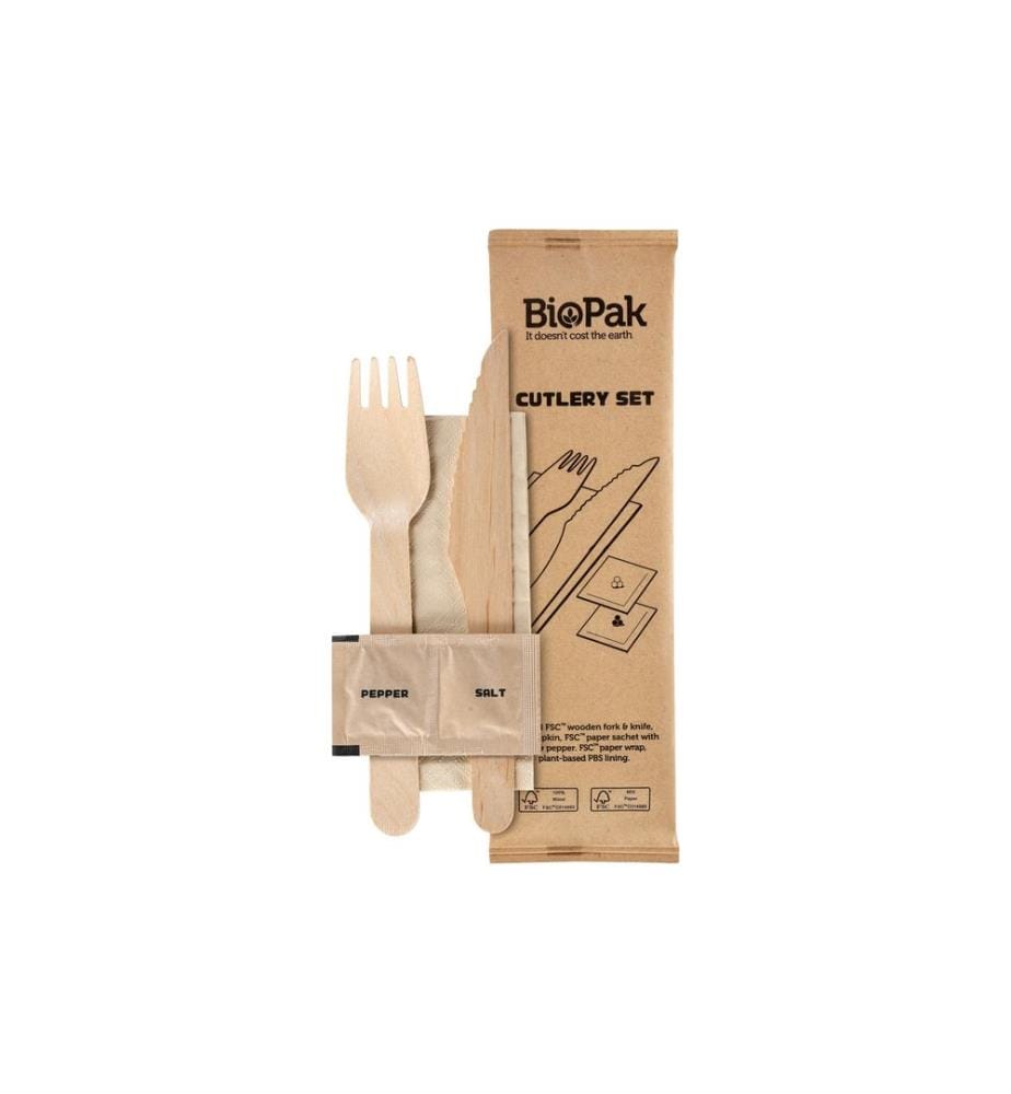 Duni - Sets de couverts jetables Biopak Petit 5/1 250 Pièce/s