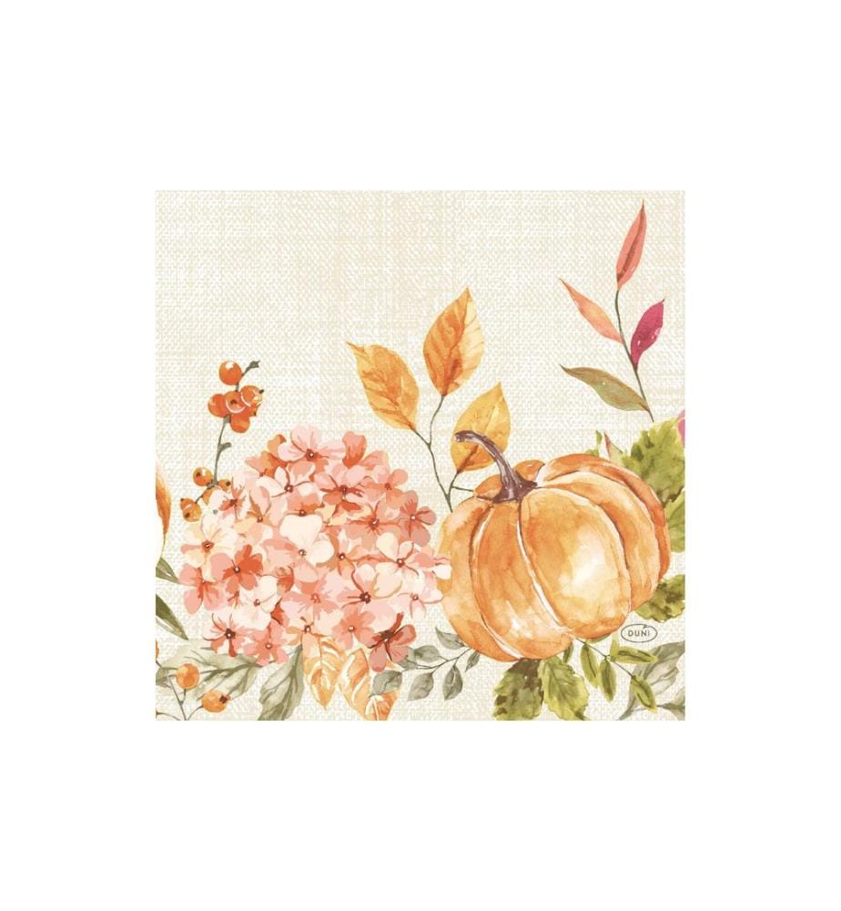 Duni - Serviettes en papier Spicy Pumpkin 33 cm x 33 cm, 50 Pièce/s