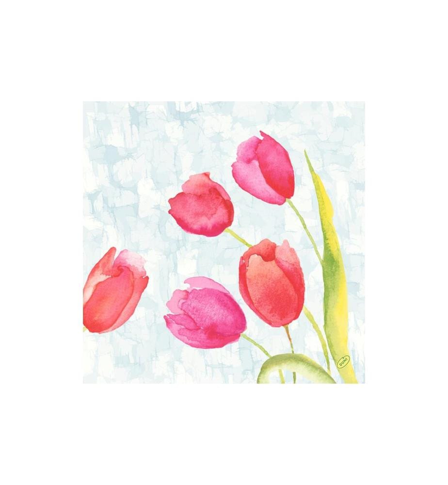 Duni - Serviette en tissu Painted Tulips 40 cm x 40 cm, 50 Pièce/s