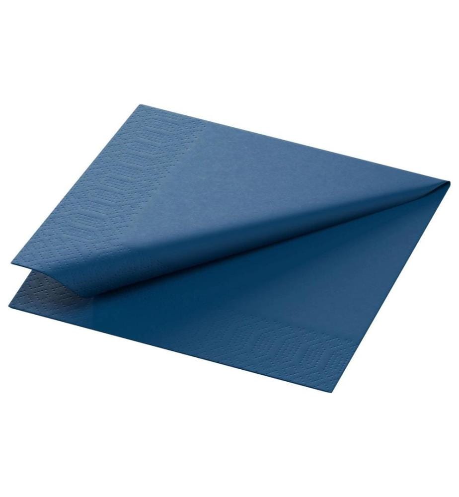 Duni - Serviettes en papier Tissue 24 cm x 24 cm, 250 Pièce/s, Bleu foncé