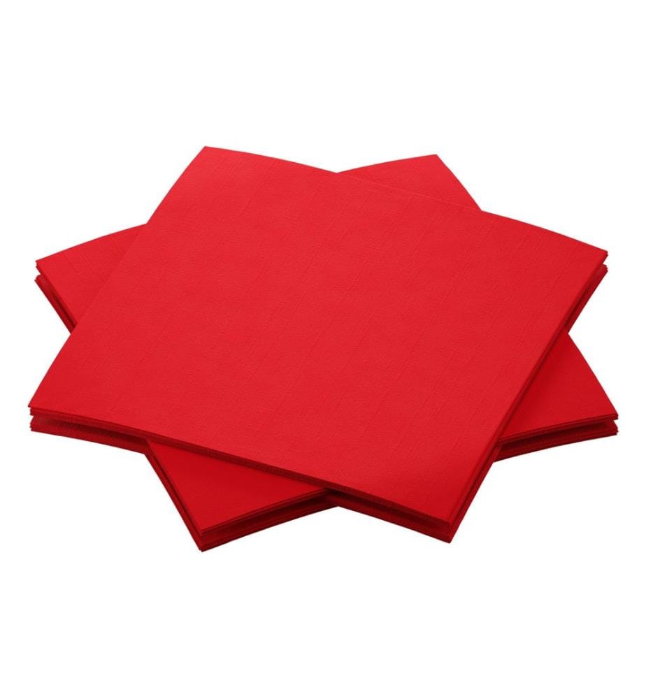 Duni - Serviettes à cocktail 20 cm x 20 cm, 180 Pièce/s, Rouge
