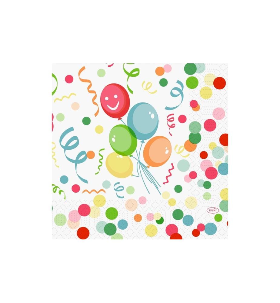 Duni - Serviettes en papier Happy Bubbles B. 33 cm x 33 cm, 50 Pièce/s
