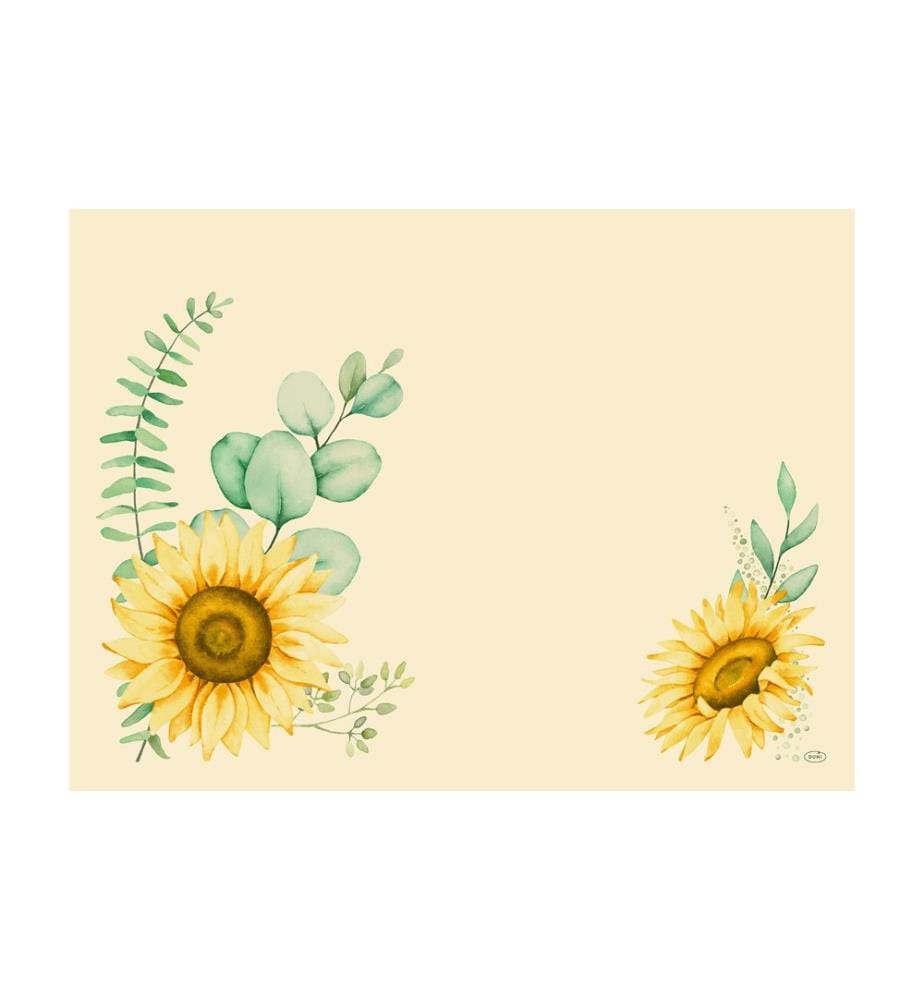 Duni - Set de table Sunflower Dreams 250 pièces, 40 cm x 30 cm, Jaune