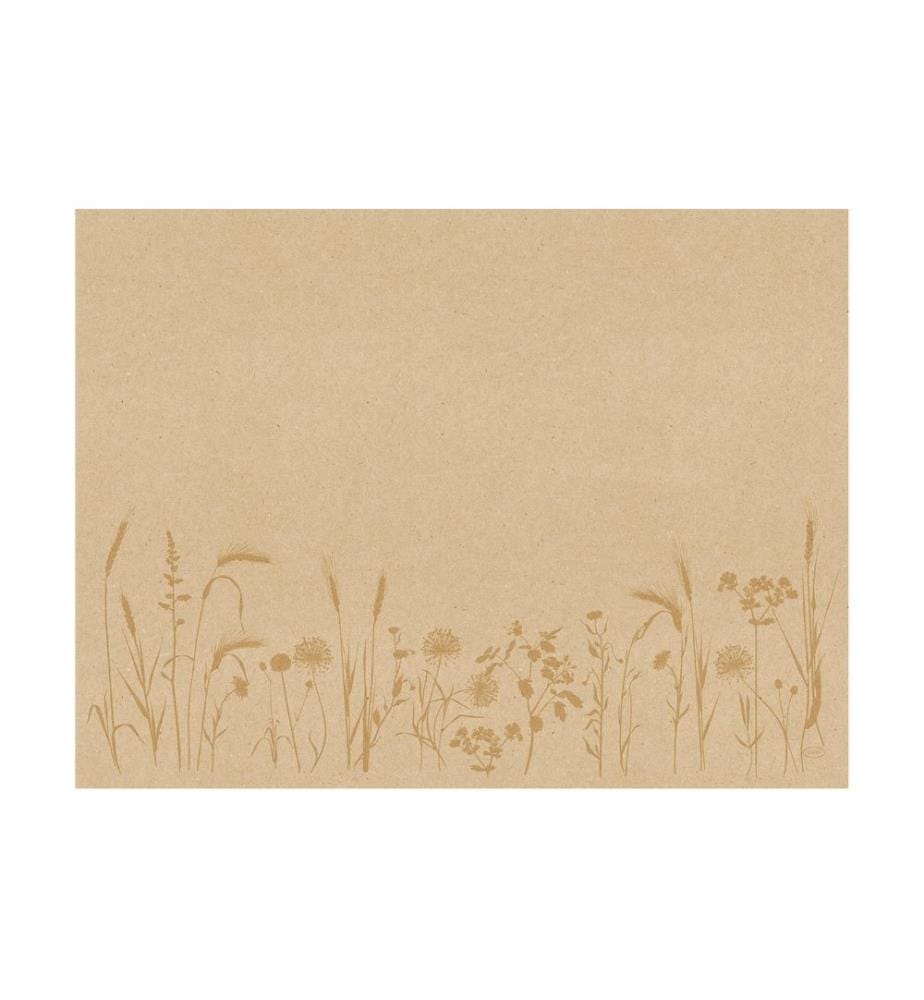 Duni - Set de table Bio DC Meadow 250 pièces, 30 cm x 40 cm, Nature