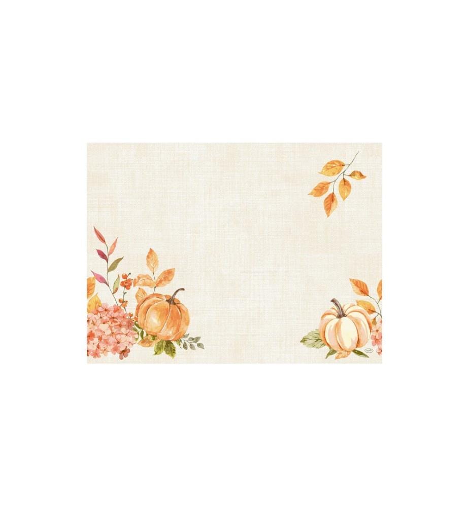 Duni - Set de table Spicy Pumpkin 100 pièces, 30 cm x 40 cm, Blanc