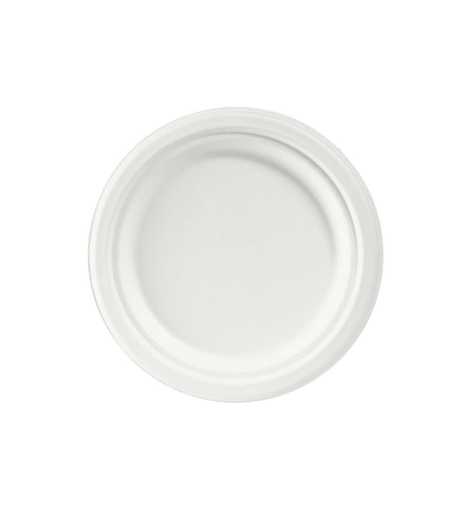 Assiettes jetables Duni Bagasse 17 cm 50 pièces, Blanc