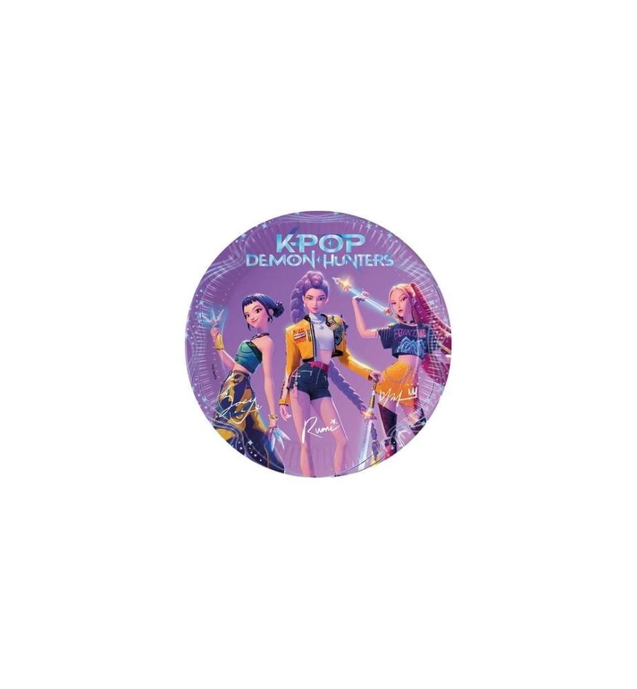 We fiesta Party assiettes jetables K-Pop Demon 20 cm, 8 pièces