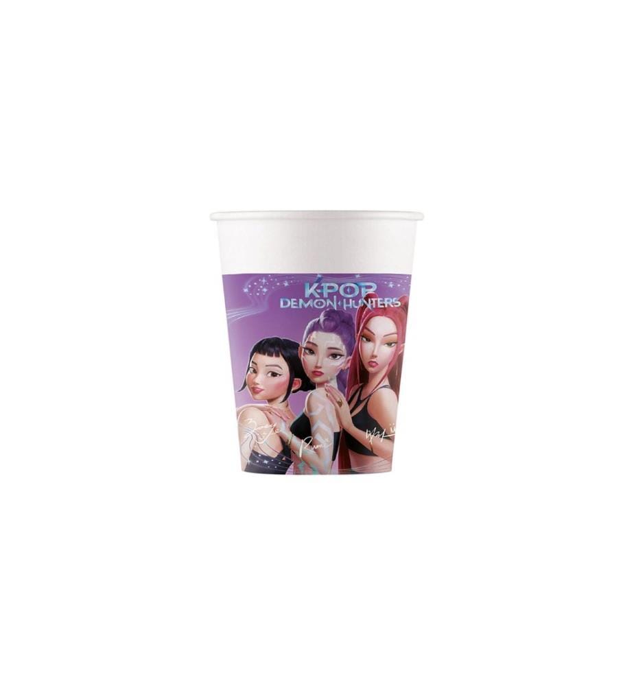 We fiesta Gobelets jetables K-Pop Demon 200 ml, 8 pièces, Violet