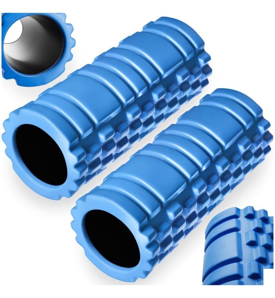 Rouleau de massage en mousse pour Sport Fitness - bleu, Lot de 2