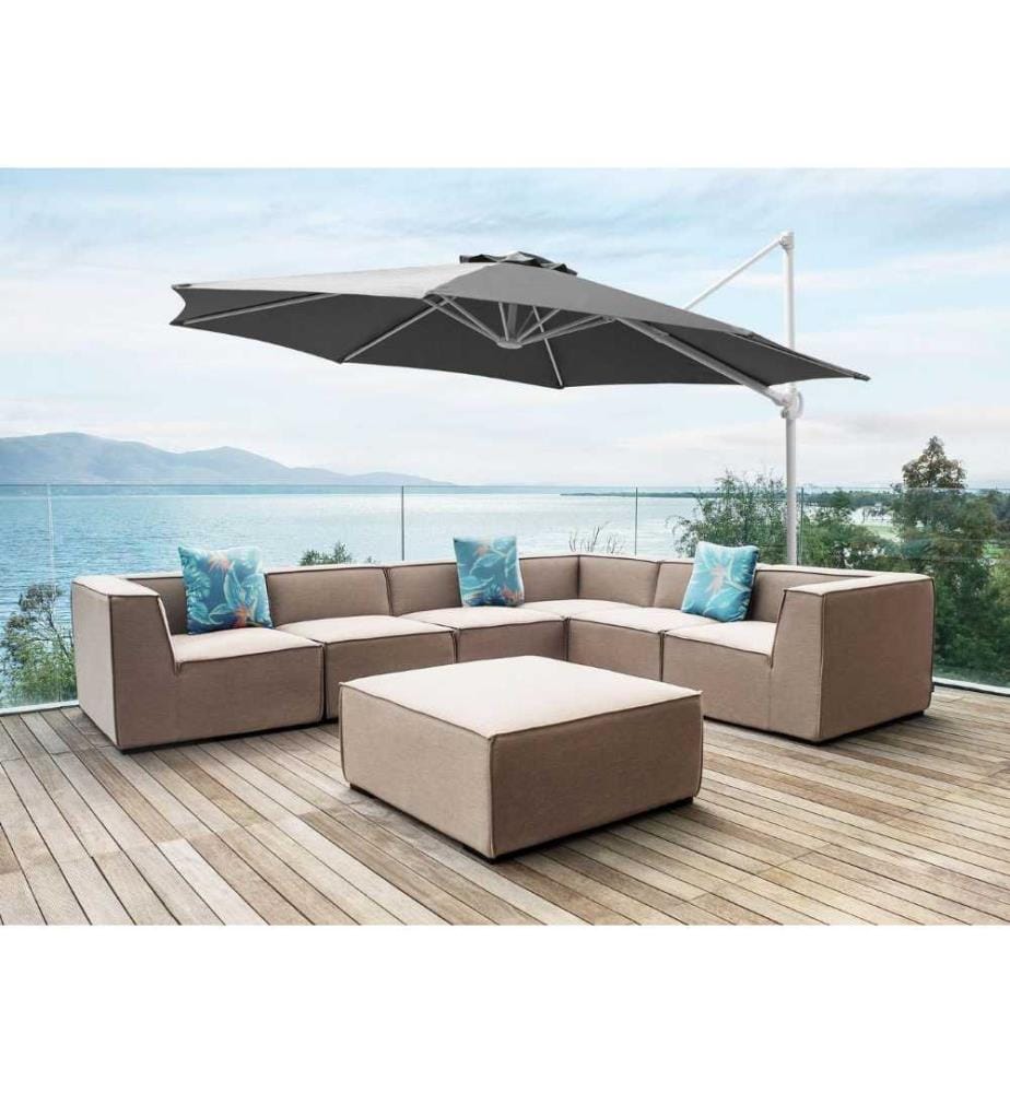 Parasol déporté 295 cm SAVONA II Gris foncé
