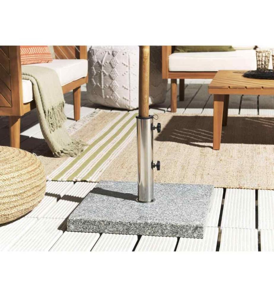 Socle de parasol CEGGIA Gris Carré 25 kg