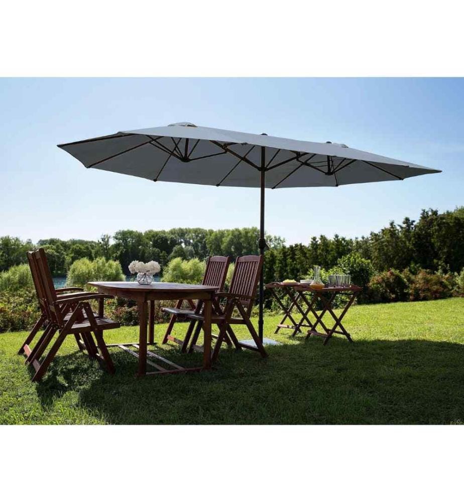 Parasol de jardin 460 cm SIBILLA Gris