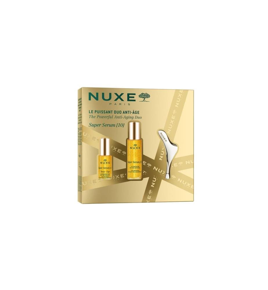 NUXE Set Sérum anti-âge Super Serum Contour des yeux et Gua Sha