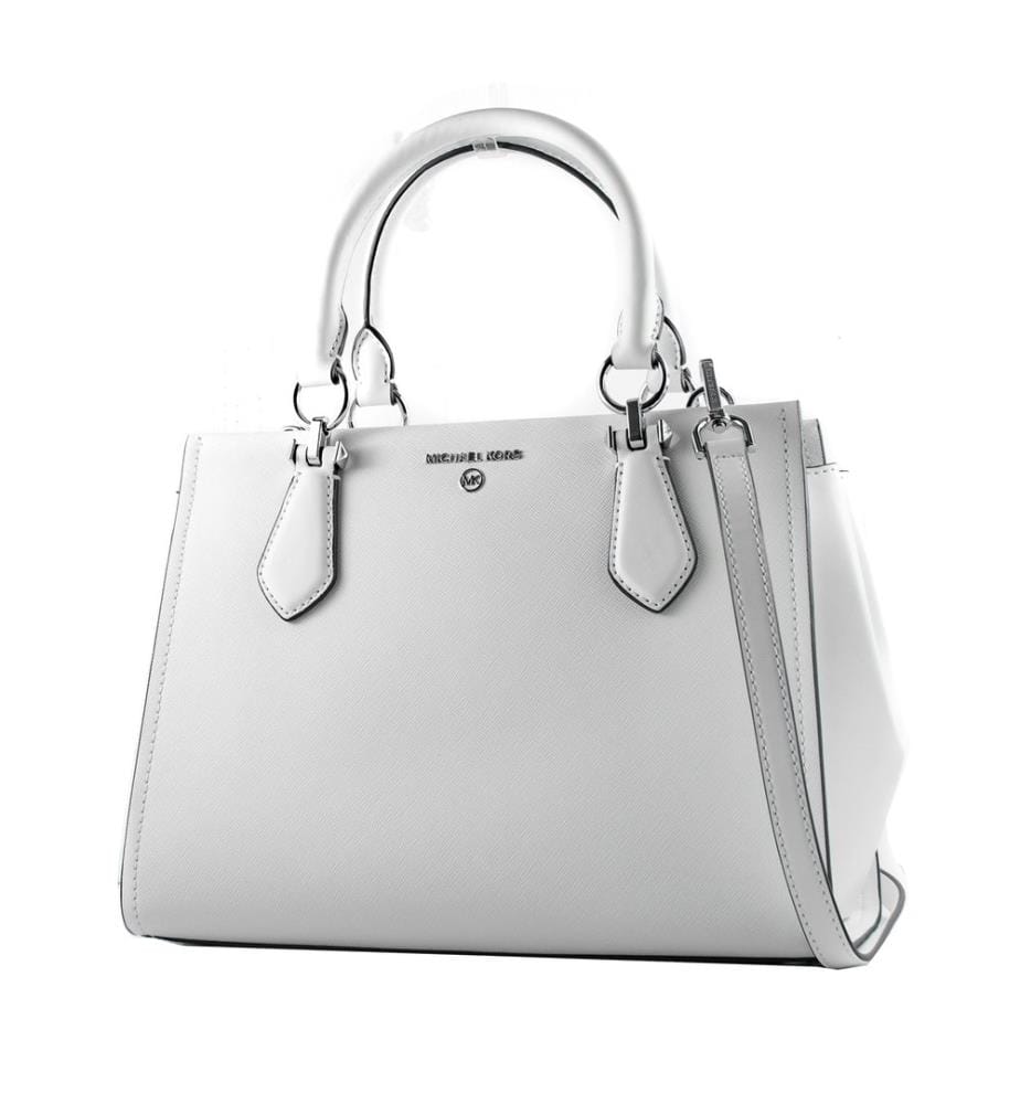 Sac Marilyn moyen en cuir saffiano - Blanc