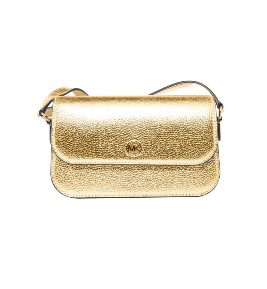 Sac bandoulière Jet Set Travel Petit cuir métallisé - Or