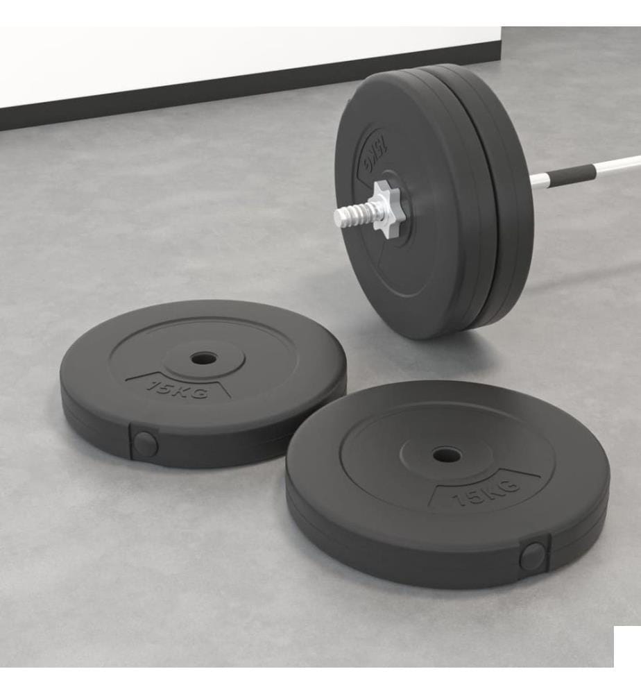 Plaques de poids 2 pcs 30 kg Béton