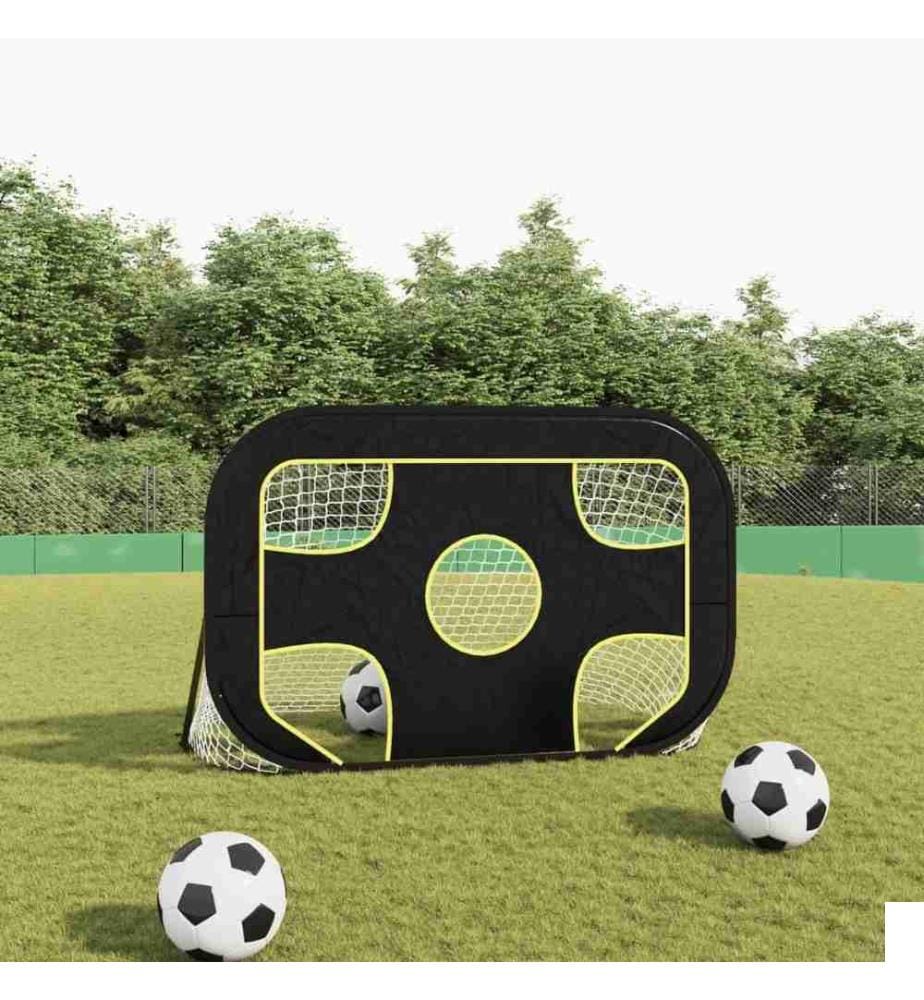 Filet de but de football avec cible 120x80x80 cm polyester