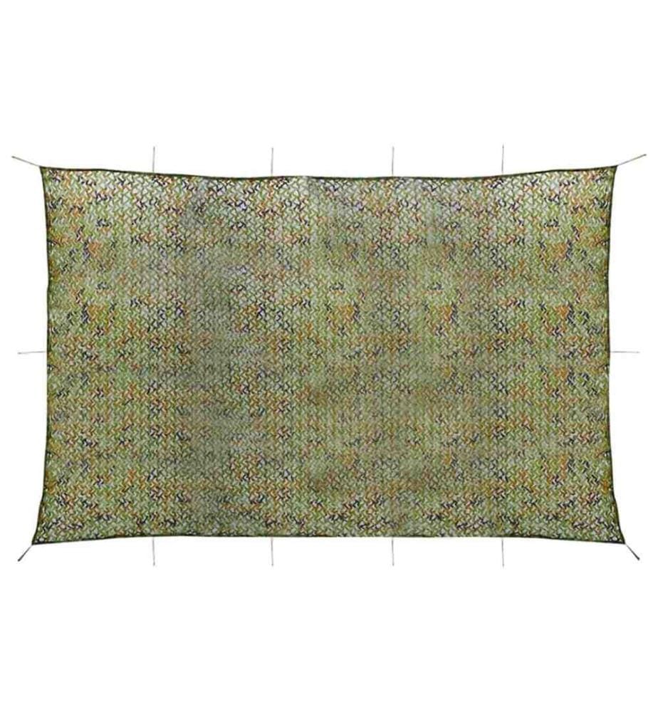 Filet de camouflage avec sac de rangement 6x7 m Vert