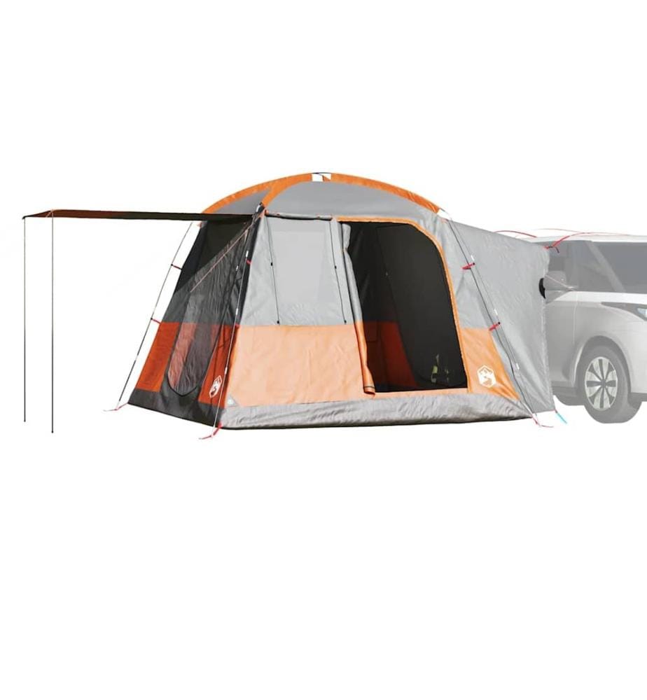 Tente de voiture 4 personnes gris et orange imperméable