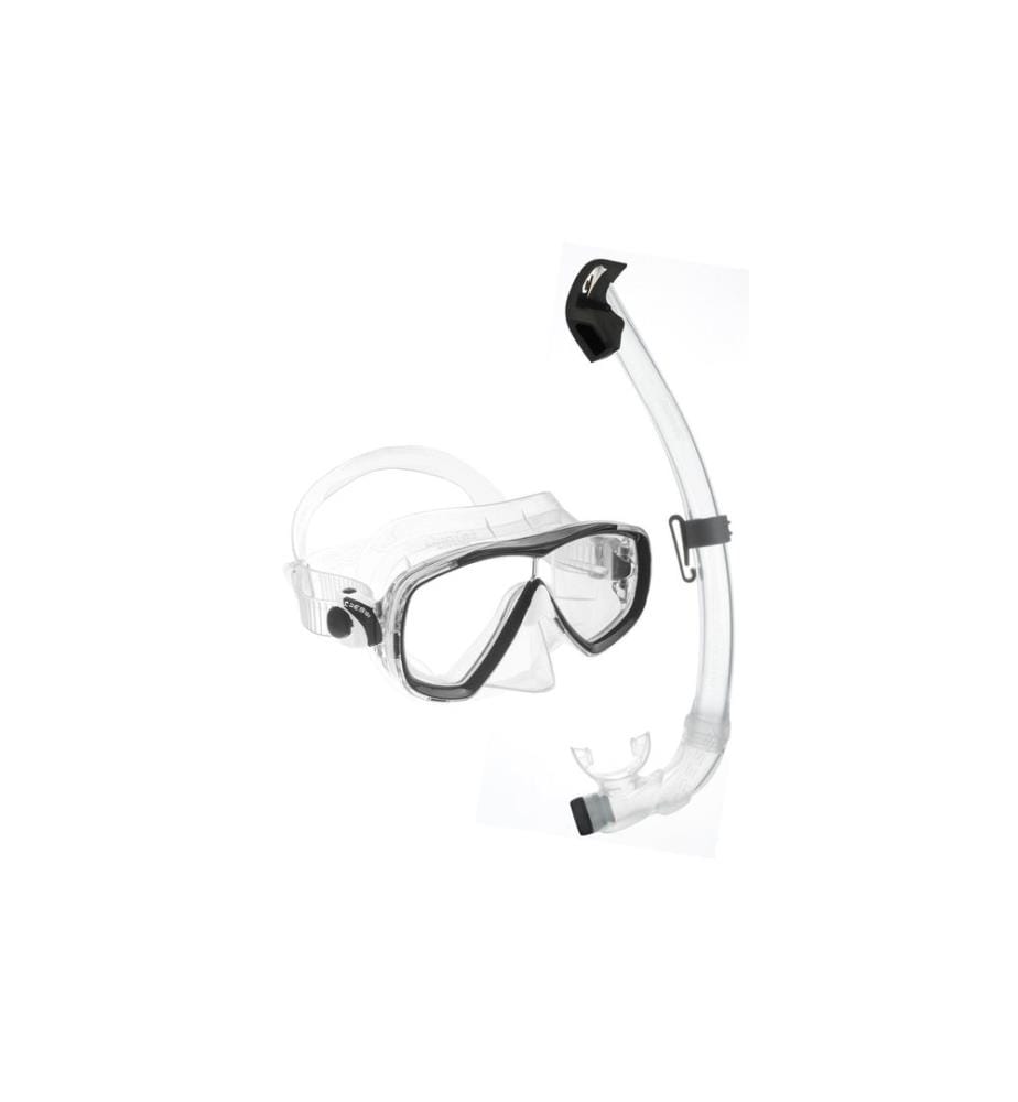 CRESSI - Estrella + Seal Dry Snorkel Combo Clear/Black