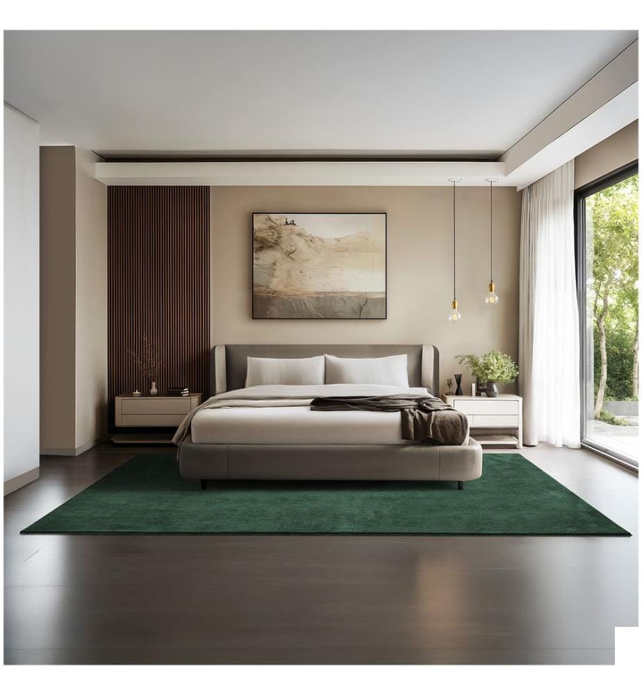 Tapis à poils ras SOFT ZONE - vert, 200 x 290 cm