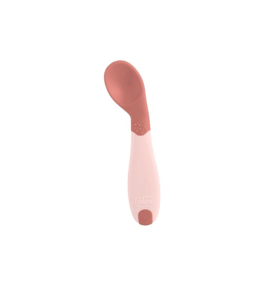 CHICCO - Cuillère pour enfants Coudé, rose, 8m