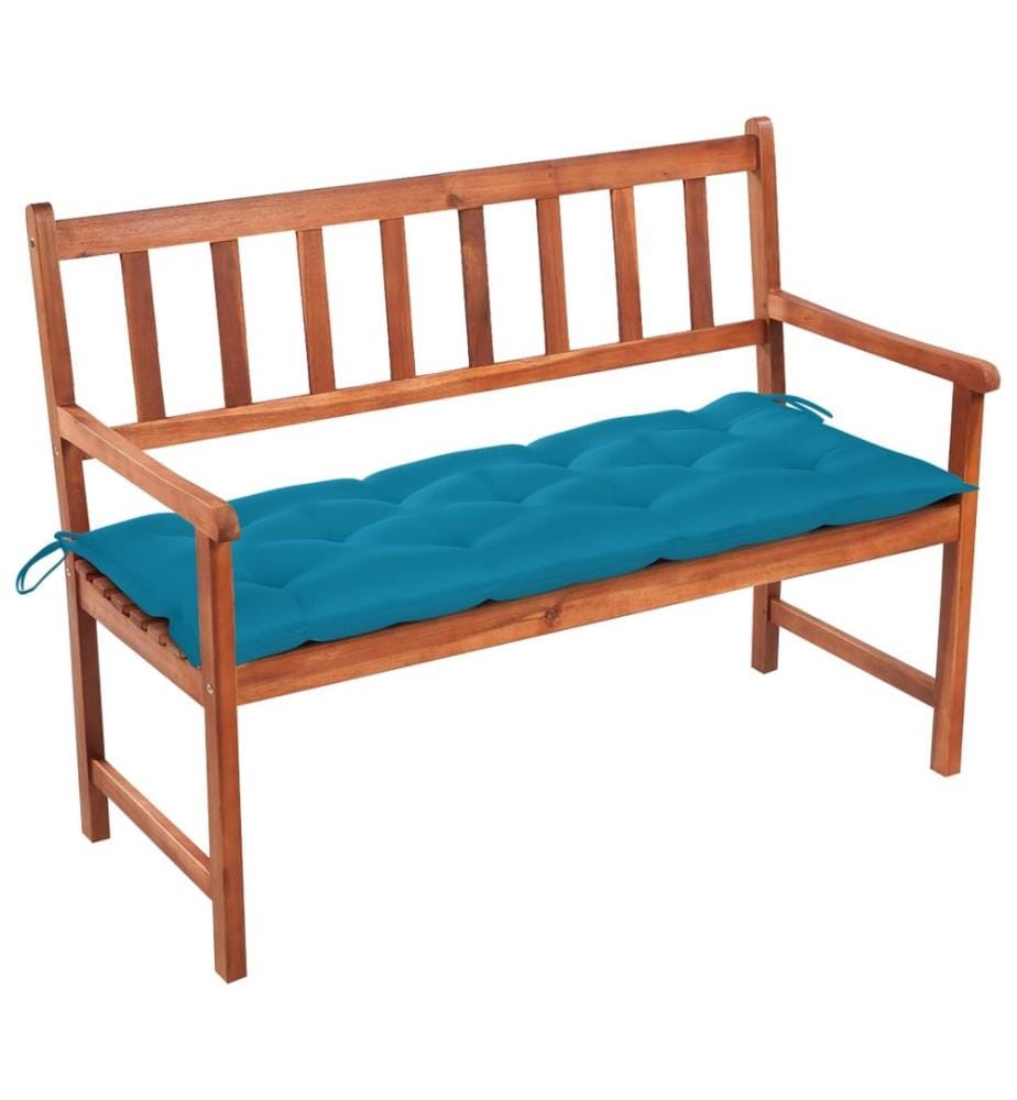 Banc de jardin avec coussin 120 cm Bois d'acacia massif