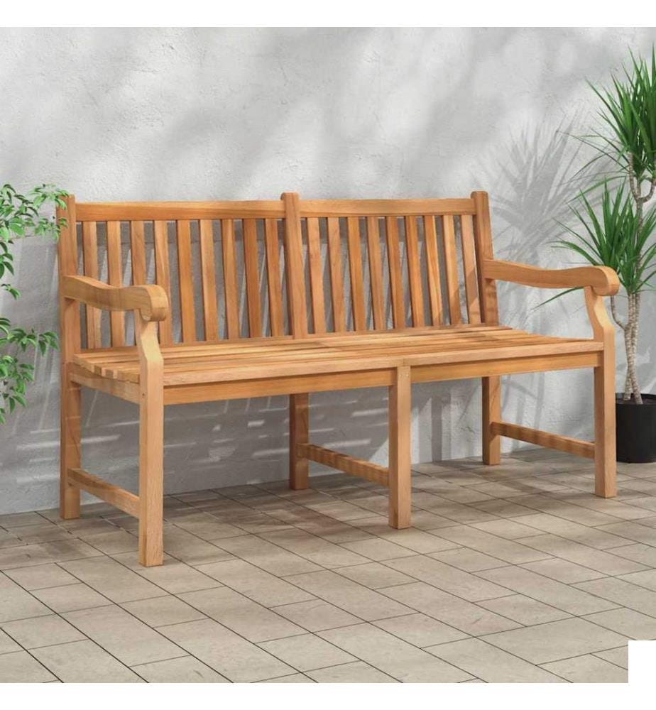 Banc de jardin 150 cm bois de teck massif
