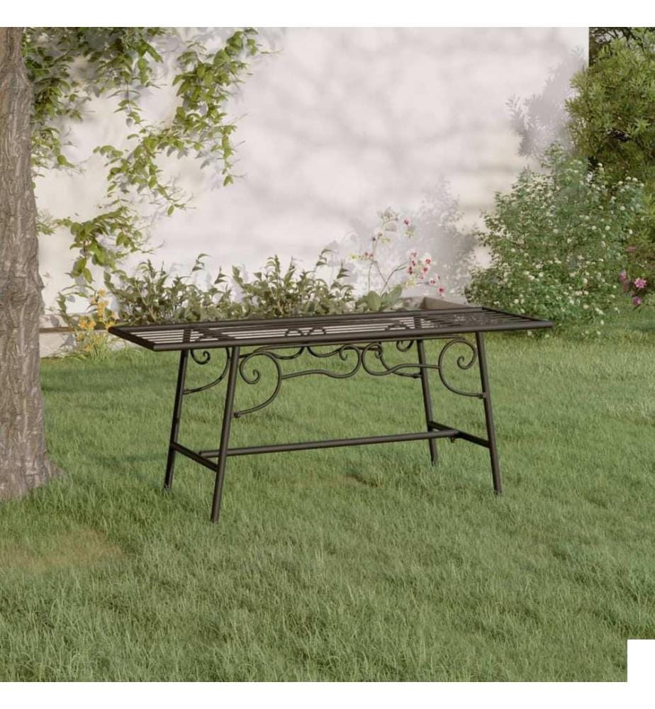 Banc tour d'arbre 110 cm Noir Acier