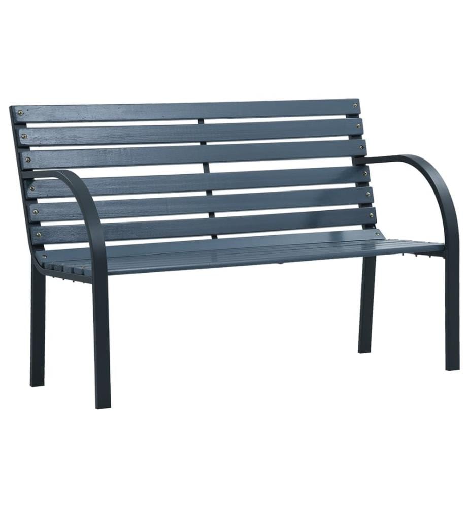 Banc de jardin Gris 112 cm Bois de sapin massif
