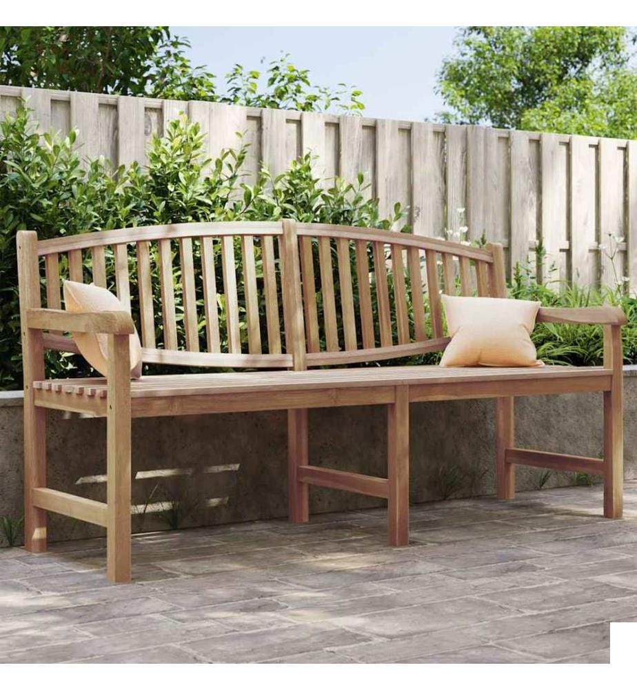 Banc de jardin 179,5x60x90 cm bois de teck solide