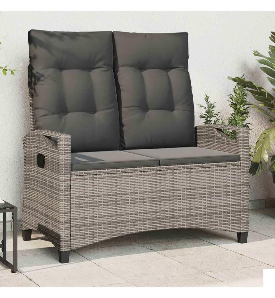 Banc de jardin Gris et Gris foncé 105 x 60 x 112 cm