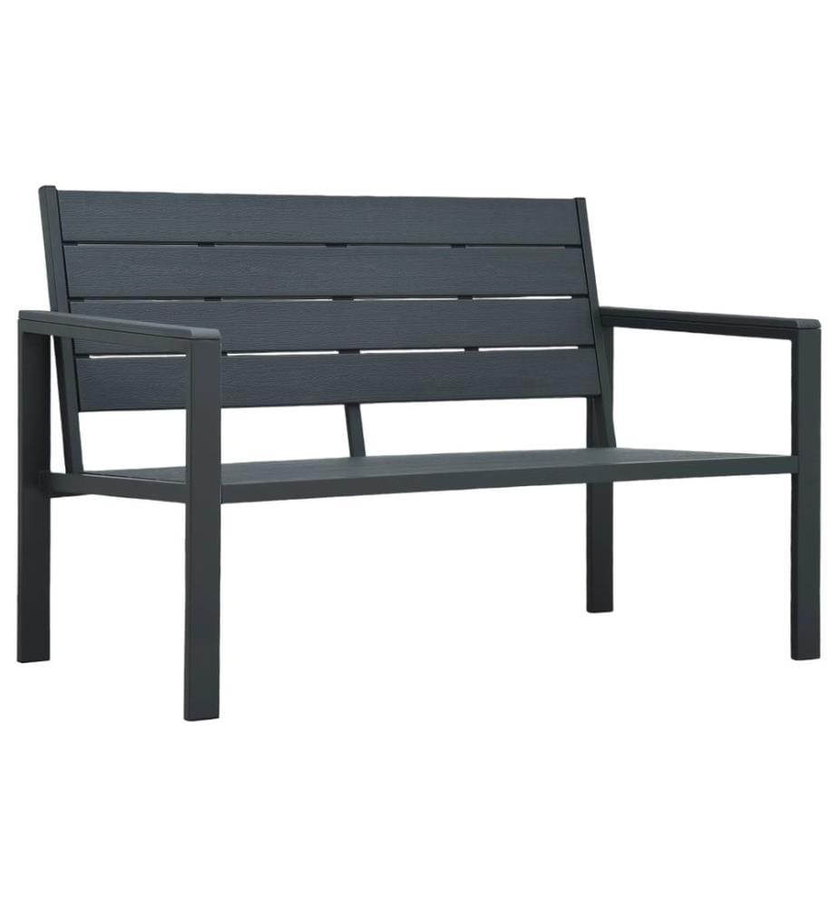 Banc de jardin 120 cm PEHD Gris Aspect de bois