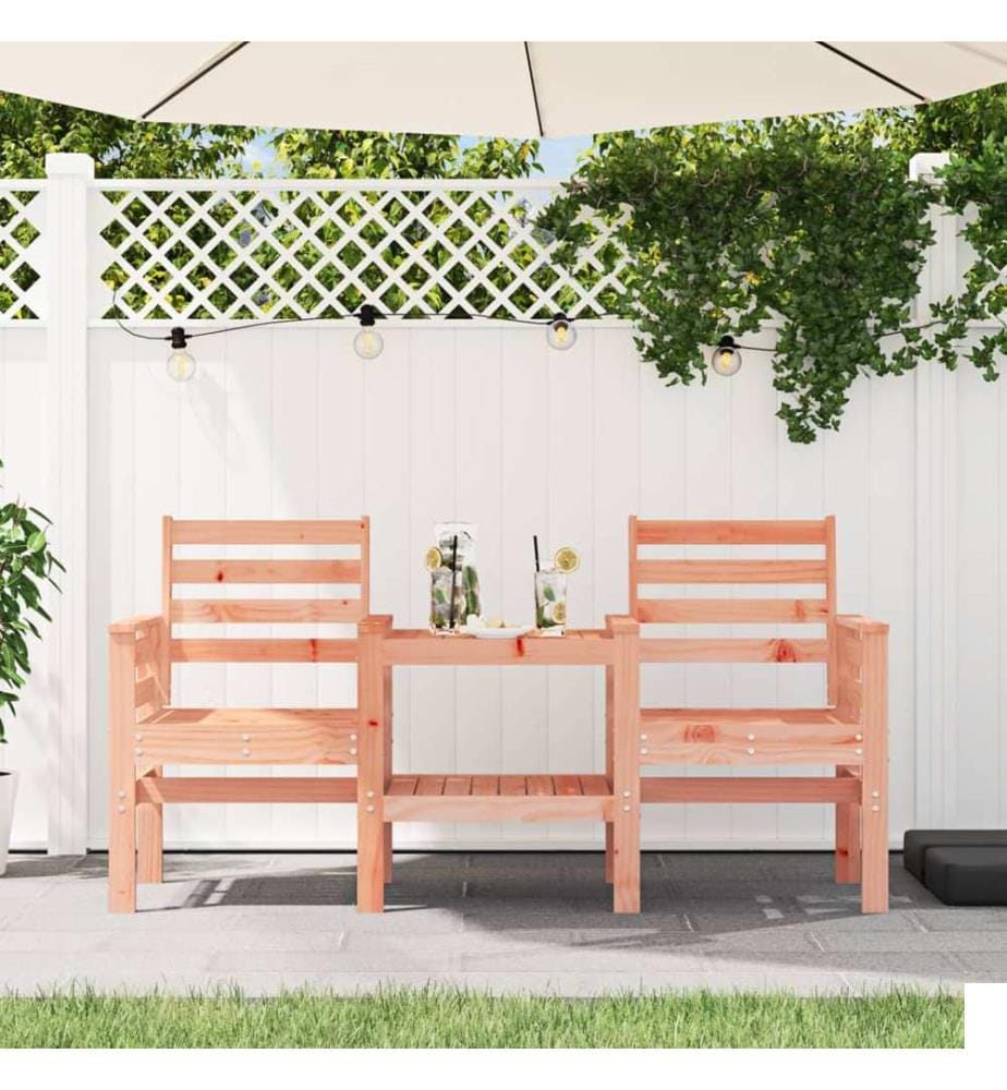 Banc de jardin avec table 2 places bois massif de douglas